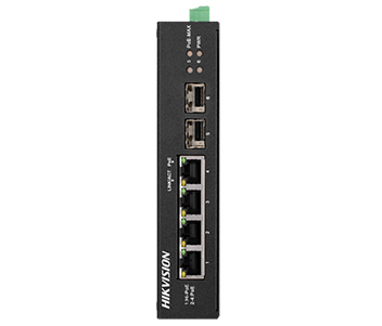 Комутатор 4 порти некерований              Hikvision DS-3T0506HP-E/HS POE          