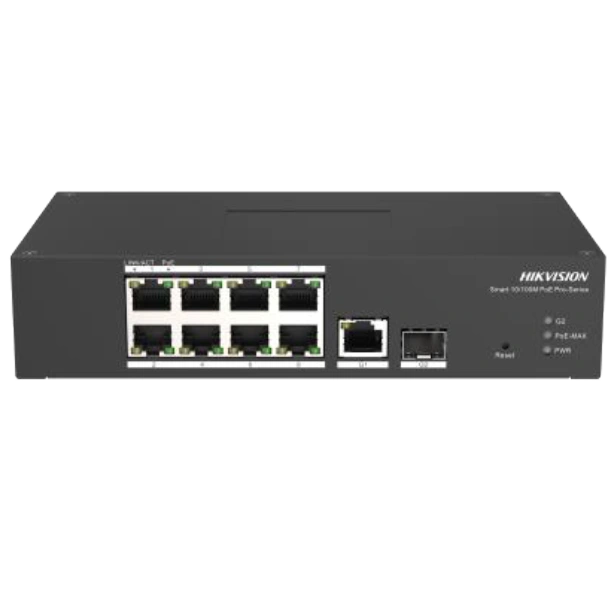 Комутатор 10 портів керований              Hikvision DS-3T1310P-SI/HS PoE          