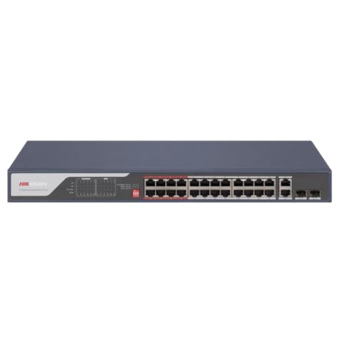 Комутатор 28 портів некерований              Hikvision DS-3E0326P-E(C) PoE          