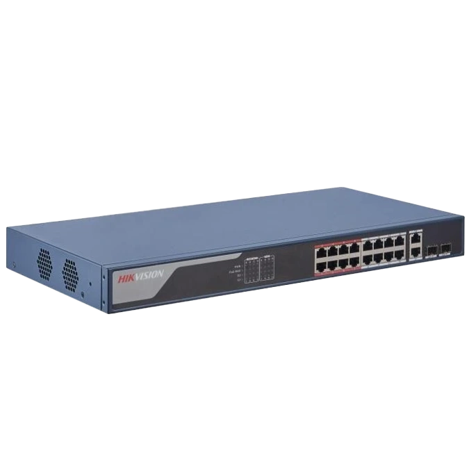Комутатор 18 портів керований              Hikvision DS-3E1318P-EI(B)          