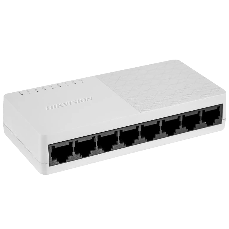 Комутатор 8 портів некерований              Hikvision DS-3E0108D-O          