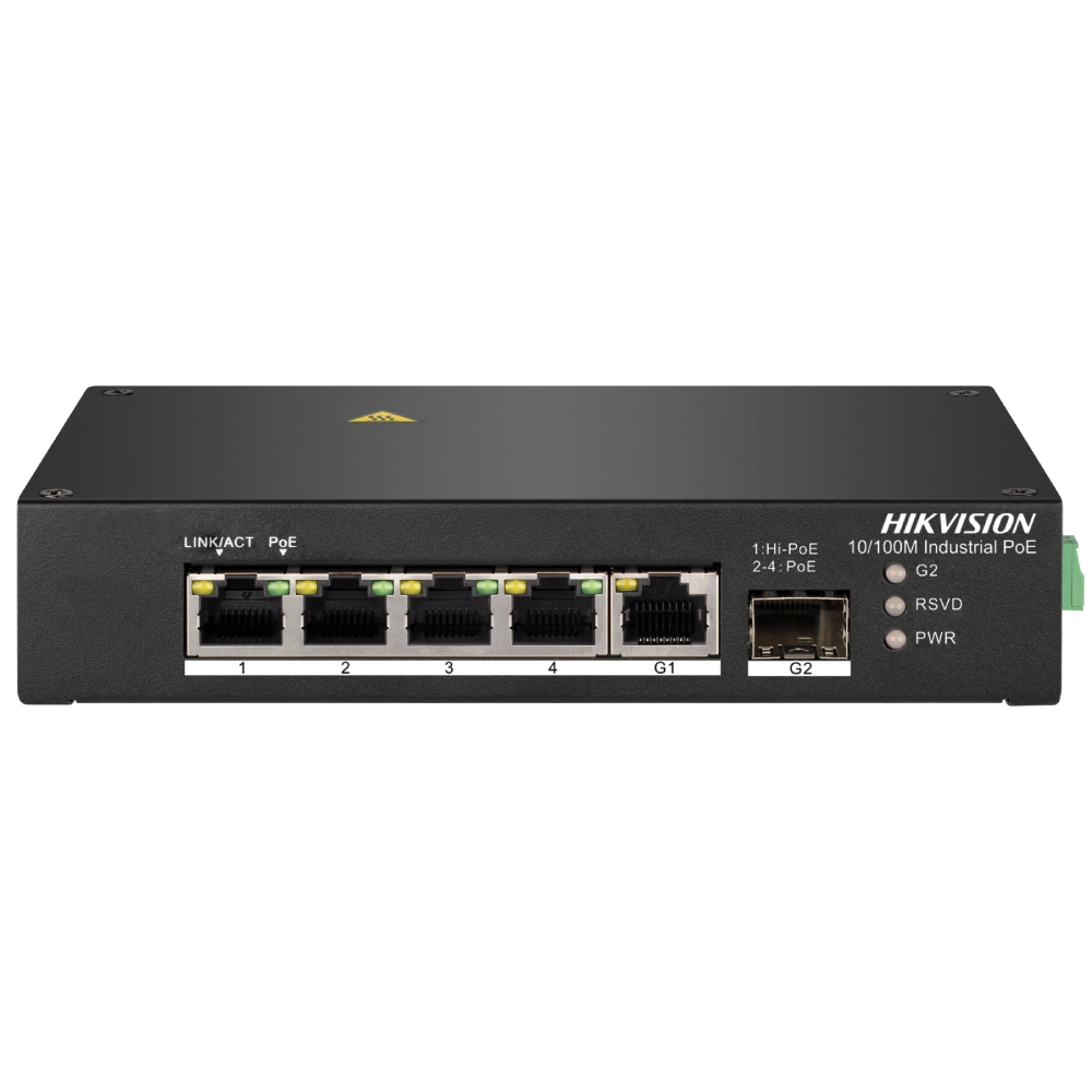 Комутатор 4 порти некерований              Hikvision DS-3T0306HP без БЖ          