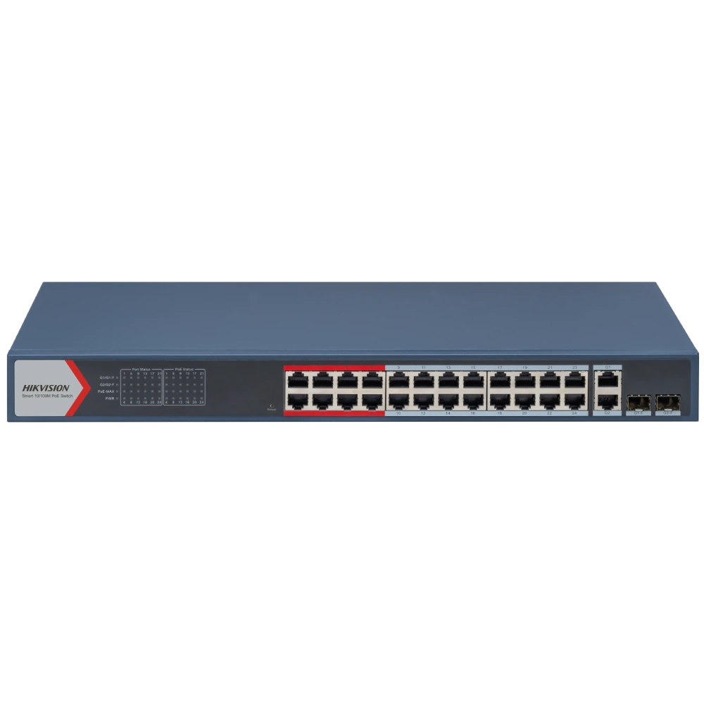 Комутатор 26 портів керований              Hikvision DS-3E1326P-EI(B) POE          