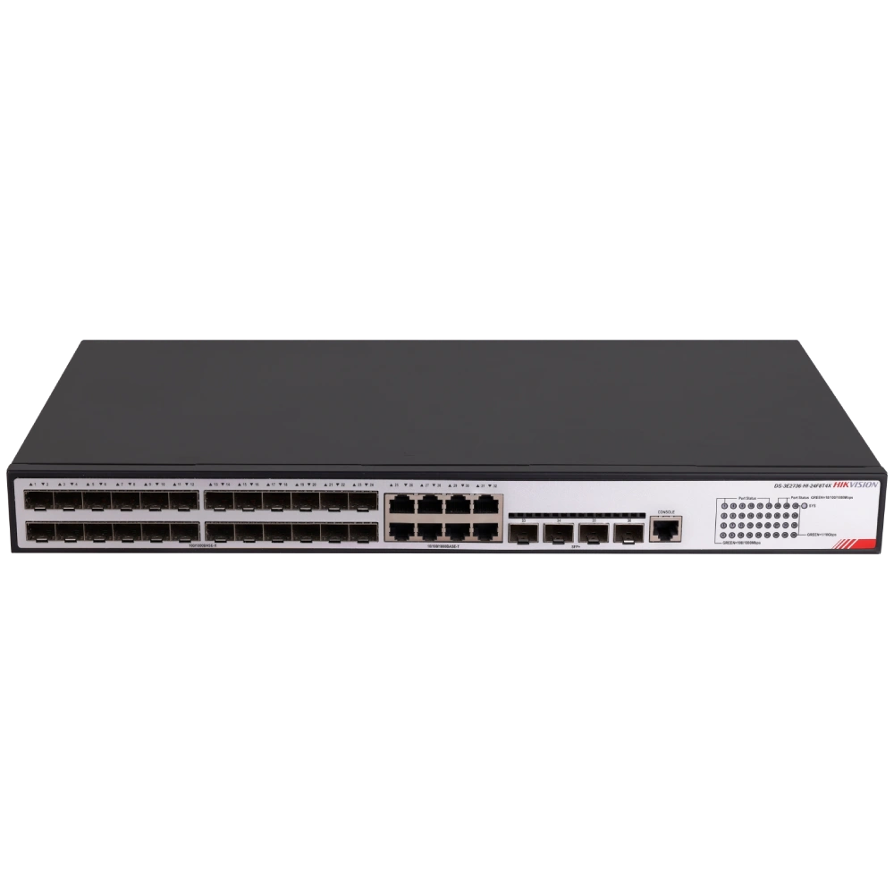 Комутатор 32 порта керований              Hikvision DS-3E2736-HI-24F8T4X          